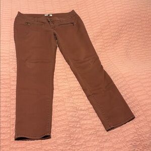 Love, Fire Terracotta Pants with Zipper Details
